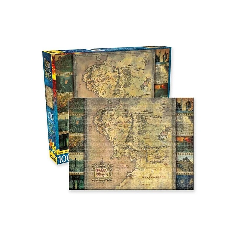 Puzzle 1000 Pièces - Seigneur Des Anneaux Map 3 Puzzle 1000 Pièces - Seigneur Des Anneaux Map
