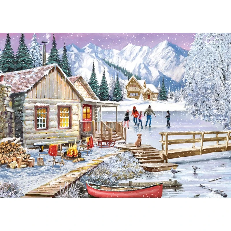 Puzzle 1000 Pièces - Winter At The Cabin 3 Puzzle 1000 Pièces - Winter At The Cabin