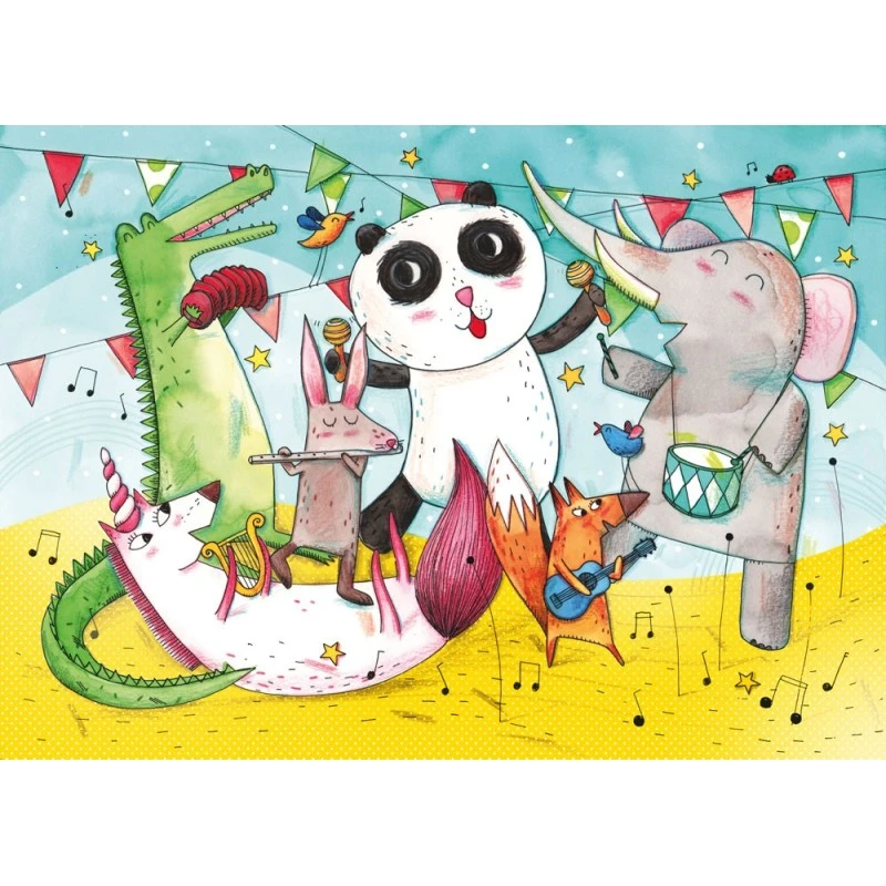 Puzzle 12 Pièces - Le Concert Des Animaux, Lucie Georger 3 Puzzle 12 Pièces - Le Concert Des Animaux, Lucie Georger
