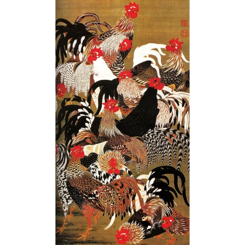 Puzzle 150 Pièces - Coqs Et Poules, Jakuchu 3 Puzzle 150 Pièces - Coqs Et Poules, Jakuchu