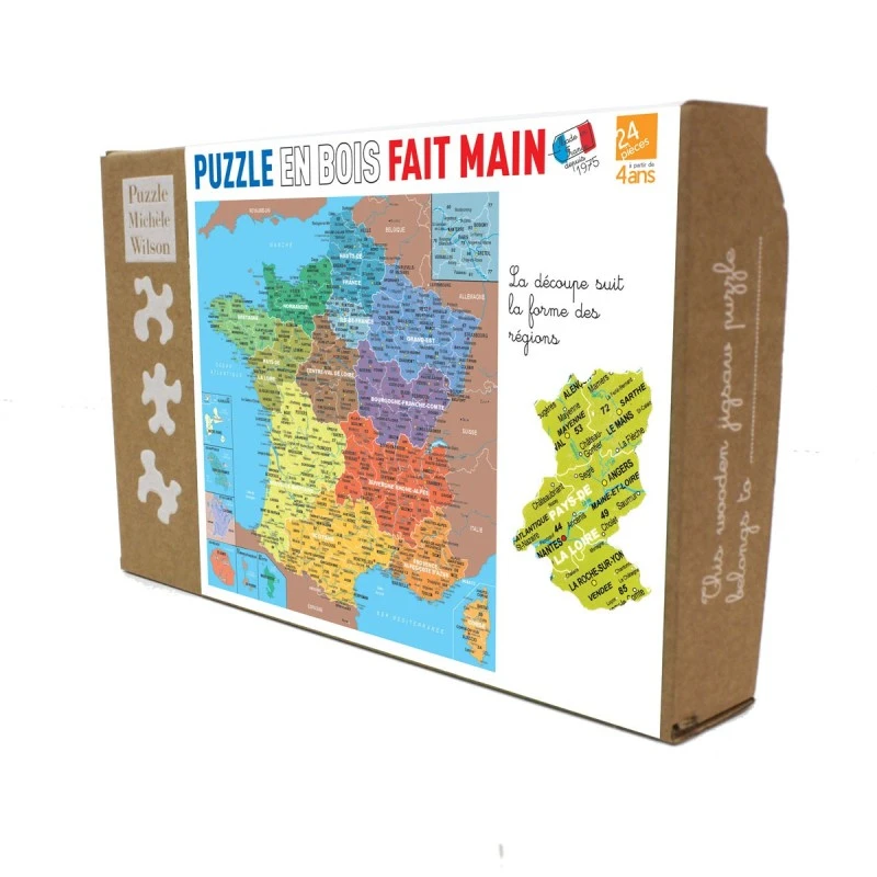 Puzzle 24 Pièces - Carte De France Régions, 4 Puzzle 24 Pièces - Carte De France Régions, – Image 2