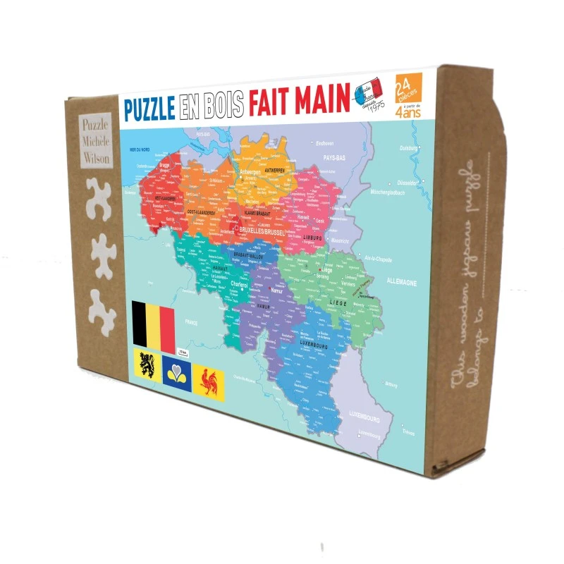 Puzzle 24 Pièces - Carte De La Belgique, 4 Puzzle 24 Pièces - Carte De La Belgique, – Image 2