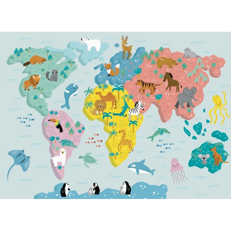 Puzzle 24 Pièces - Carte Du Monde Illustree Dominika 3 Puzzle 24 Pièces - Carte Du Monde Illustree Dominika