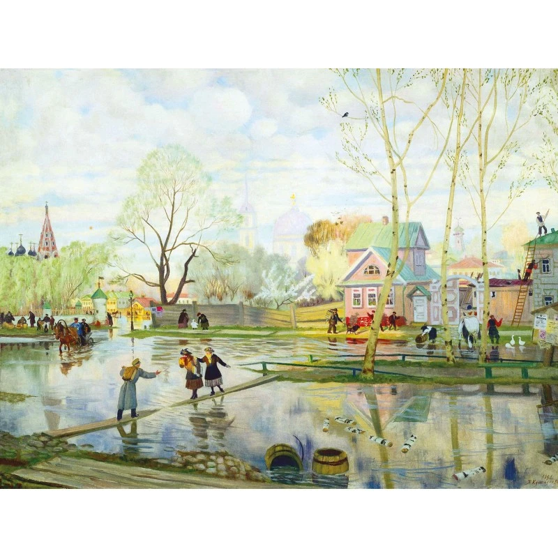 Puzzle 250 Pièces - Printemps RusseKoustodiev 3 Puzzle 250 Pièces - Printemps RusseKoustodiev