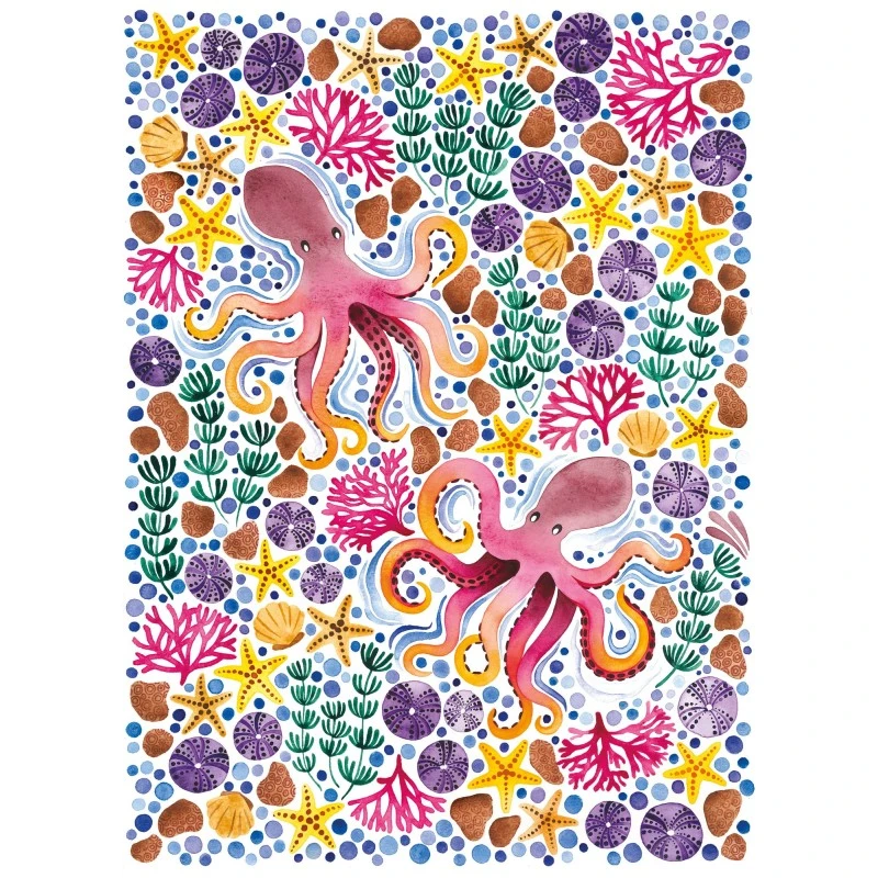 Puzzle 300 Pièces - Les Pieuvres, Emilie Bouguereau 3 Puzzle 300 Pièces - Les Pieuvres, Emilie Bouguereau