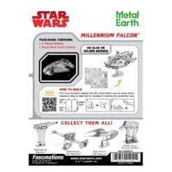 Puzzle 3D - Maquette Métal Star Wars Millenium Falcon 7 Puzzle 3D - Maquette Métal Star Wars Millenium Falcon -Variantes Boutique puzzle 3d maquette metal star wars millenium falcon 2