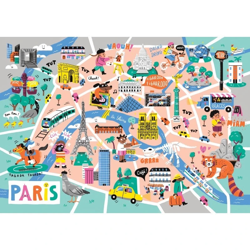 Puzzle 50 Pièces - Balade A Paris, Carric 3 Puzzle 50 Pièces - Balade A Paris, Carric