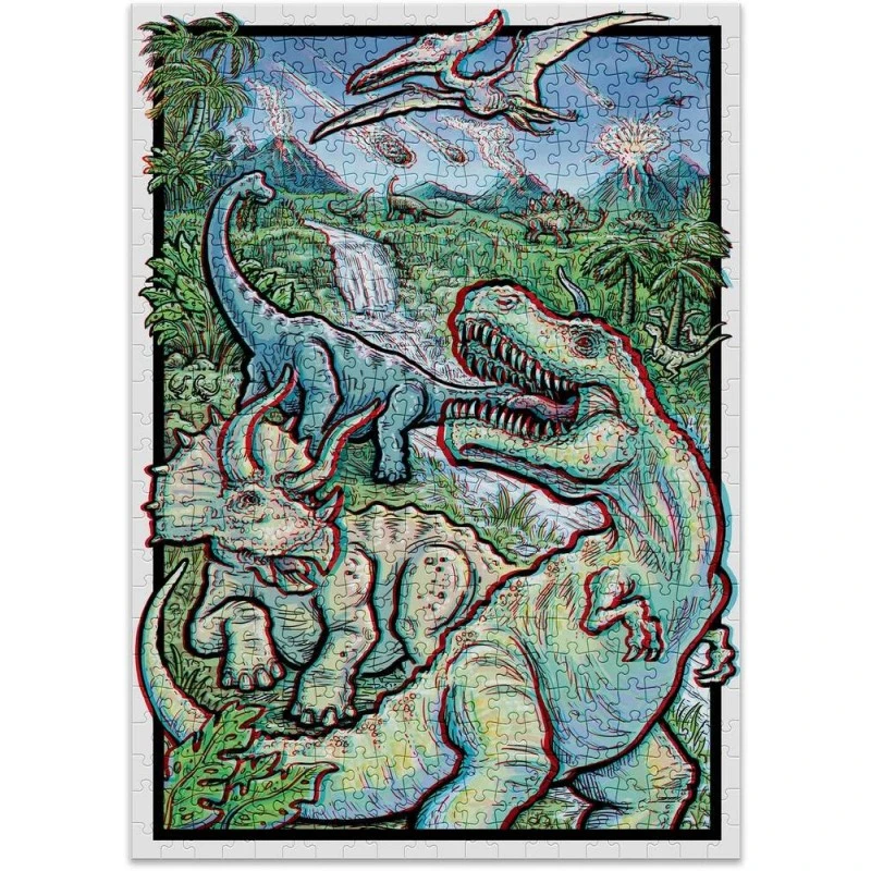 Puzzle 500 Pièces 3D - Dinosaures 3 Puzzle 500 Pièces 3D - Dinosaures