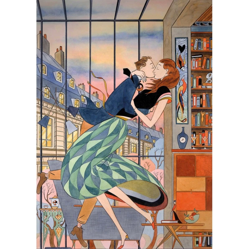 Puzzle 500 Pièces - Le Baiser, Alexis Bruchon 3 Puzzle 500 Pièces - Le Baiser, Alexis Bruchon