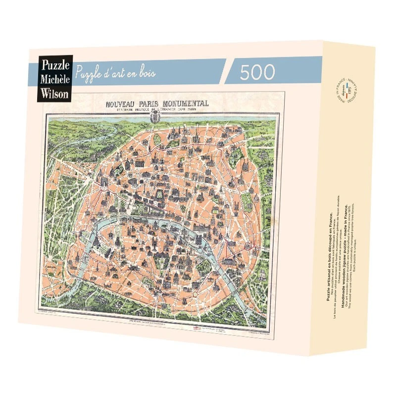 Puzzle 500 Pièces - Plan De Paris Monumental, 4 Puzzle 500 Pièces - Plan De Paris Monumental, – Image 2