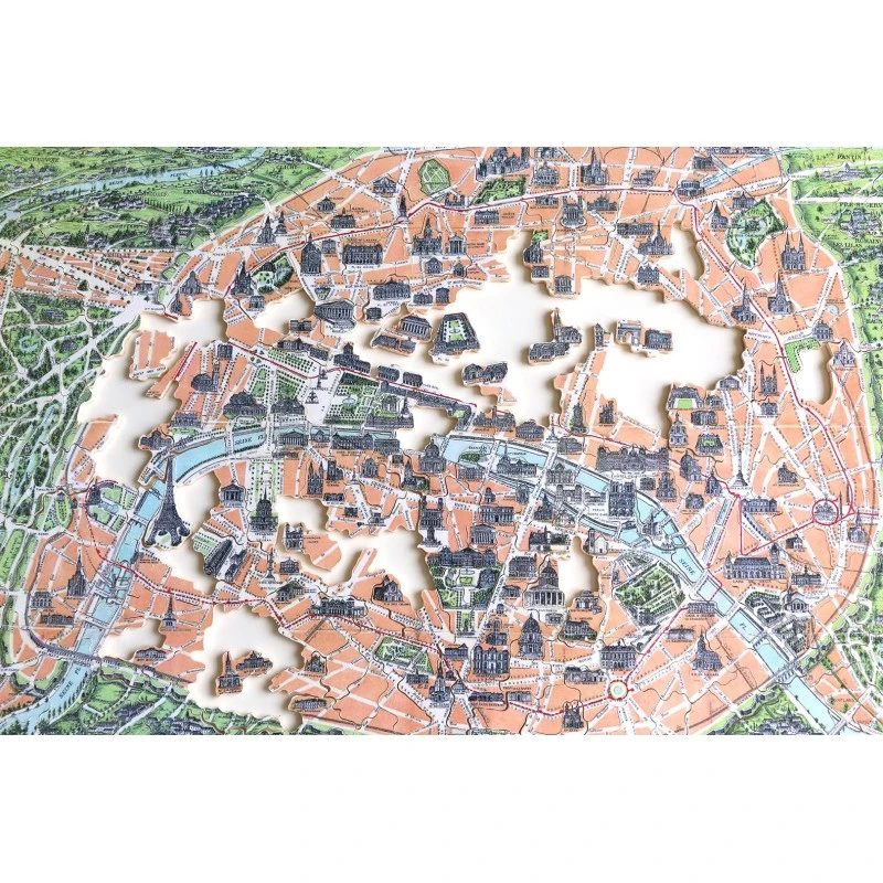 Puzzle 500 Pièces - Plan De Paris Monumental, 5 Puzzle 500 Pièces - Plan De Paris Monumental, – Image 3