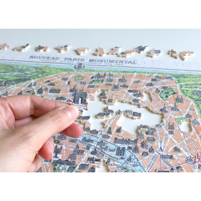 Puzzle 500 Pièces - Plan De Paris Monumental, 6 Puzzle 500 Pièces - Plan De Paris Monumental, – Image 4