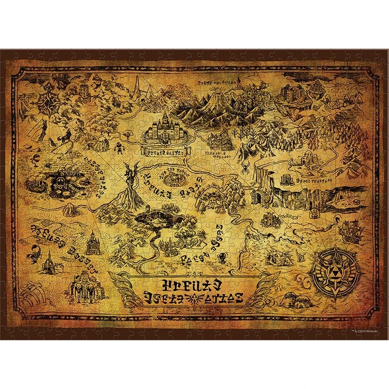 Puzzle 550 Pièces - The Legend Of Zelda Collector's Puzzle Hyrule Map 3 Puzzle 550 Pièces - The Legend Of Zelda Collector's Puzzle Hyrule Map