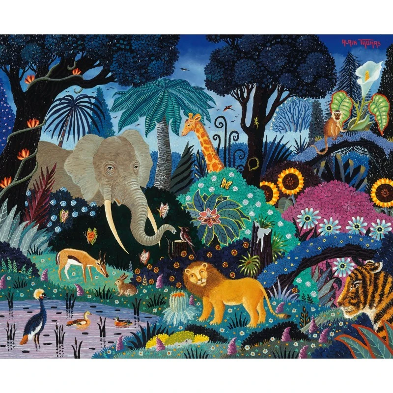 Puzzle 900 Pièces - Nuit Dans La Jungle, Alain Thomas 3 Puzzle 900 Pièces - Nuit Dans La Jungle, Alain Thomas