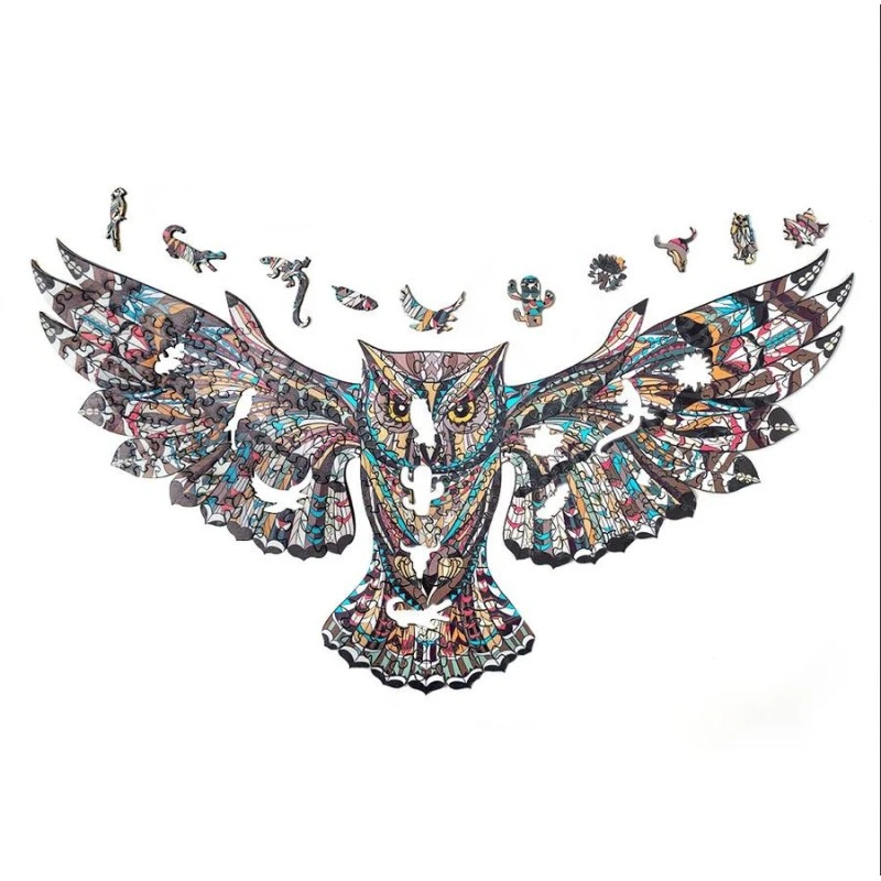 Puzzle En Bois Woodbests 188 Pièces - Hibou 4 Puzzle En Bois Woodbests 188 Pièces - Hibou – Image 2