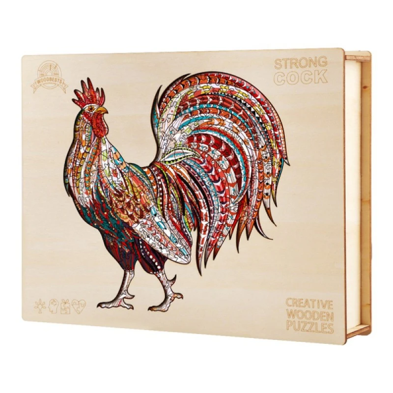 Puzzle En Bois Woodbests 217 Pièces - Coq 4 Puzzle En Bois Woodbests 217 Pièces - Coq – Image 2