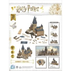 Puzzle 186 Pièces 3D Harry Potter : La Grande Salle De Poudlard 11 Puzzle 186 Pièces 3D Harry Potter : La Grande Salle De Poudlard -Variantes Boutique pz 3d model kit h potter la grande salle 4