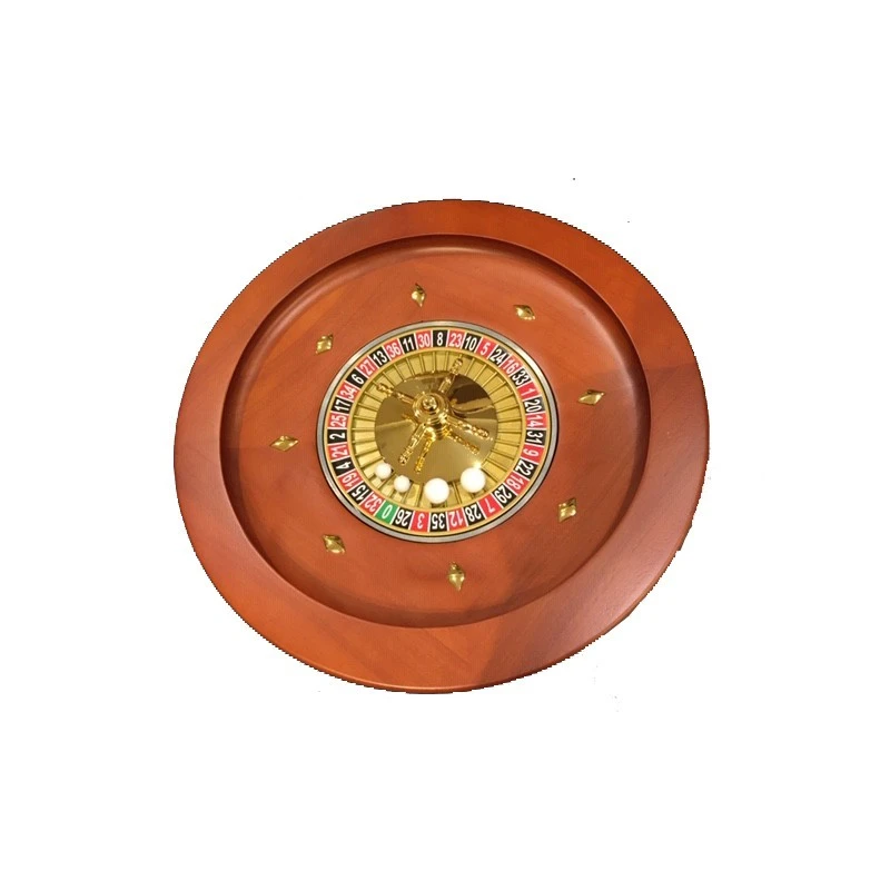 Roulette Casino Bois Teinté Acajou 36cm 4 Roulette Casino Bois Teinté Acajou 36cm – Image 2