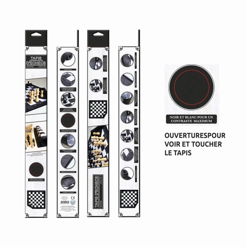 Tapis Echecs Néoprène Noir & Blanc - Taille 4.5 5 Tapis Echecs Néoprène Noir & Blanc - Taille 4.5 – Image 3
