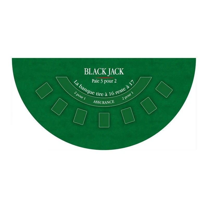 Tapis Black Jack Deluxe Vert 130x80cm 3 Tapis Black Jack Deluxe Vert 130x80cm