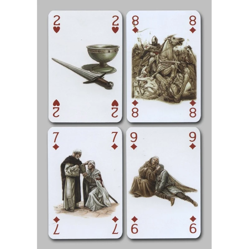 Cartes à Jouer Templiers 4 Cartes à Jouer Templiers – Image 2